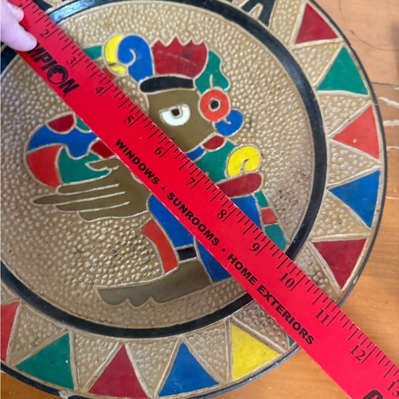 Colorful Decorative Plate with Geometric Patterns - Picture 5 of 5